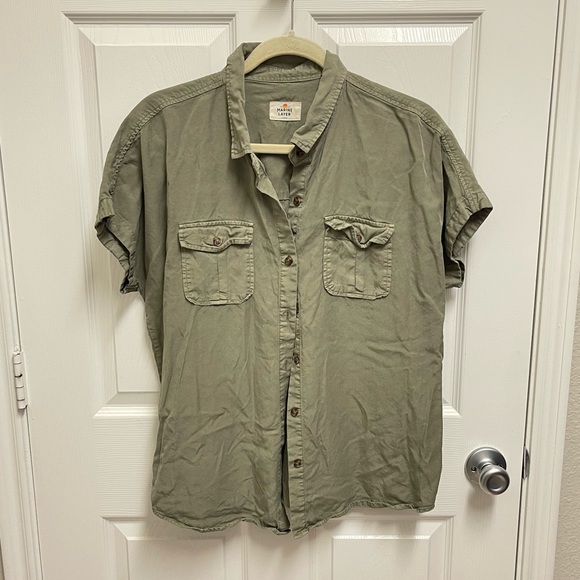 Marine Layer Green Button Down - Picture 1 of 8